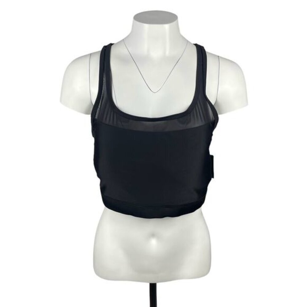 NWT ROOTS Women's Mesh Swim Top Sz 18 Black